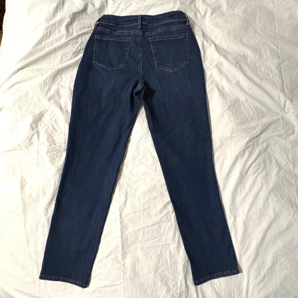 EXCELLENT NYDJ Margot Girlfriend Jeans Rapture Relaxed Slim Fit Dark Denim SZ 4 - Picture 6 of 13